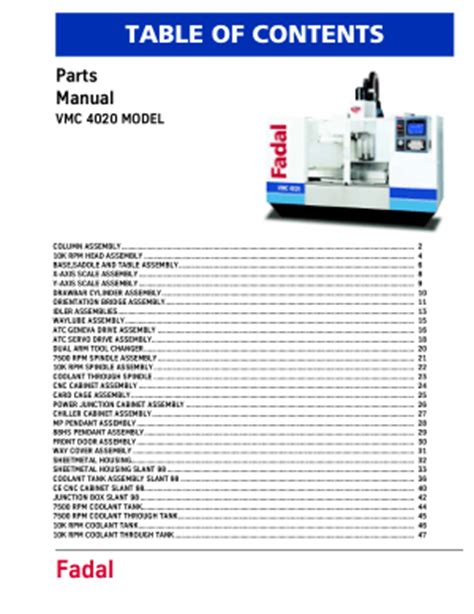 cnc router parts manufacturer|fadal 4020 parts manual.